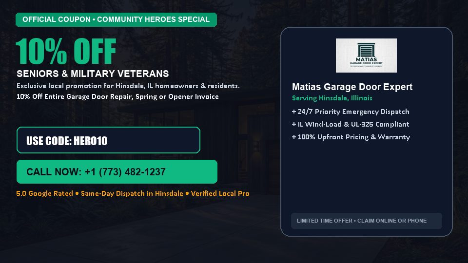 Matias Garage Door Expert 10% OFF Seniors & Military Veterans